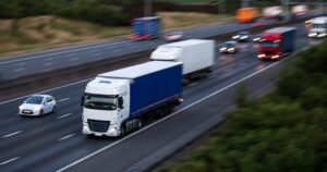 Lorries on a motorway