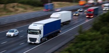 Lorries on a motorway