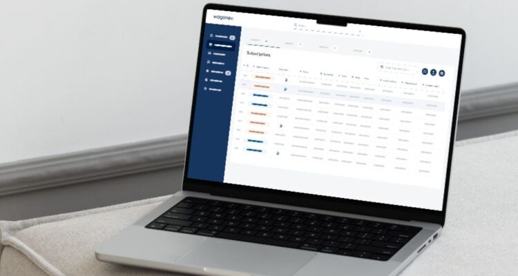 Wagonex on a laptop