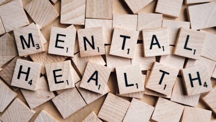 Scrabble tiles spelling out Mental Health