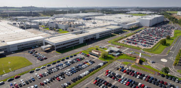 Arial view of Nissan UK plant in Sunderland