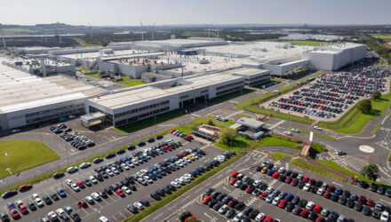 Arial view of Nissan UK plant in Sunderland