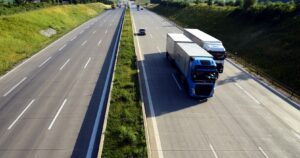 Two lorries on a motorway