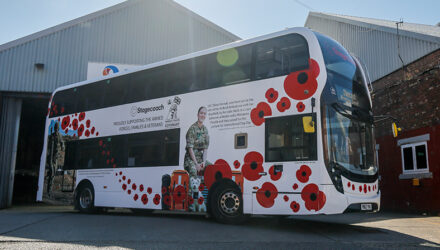 A Stagecoach Remembrance Day bus