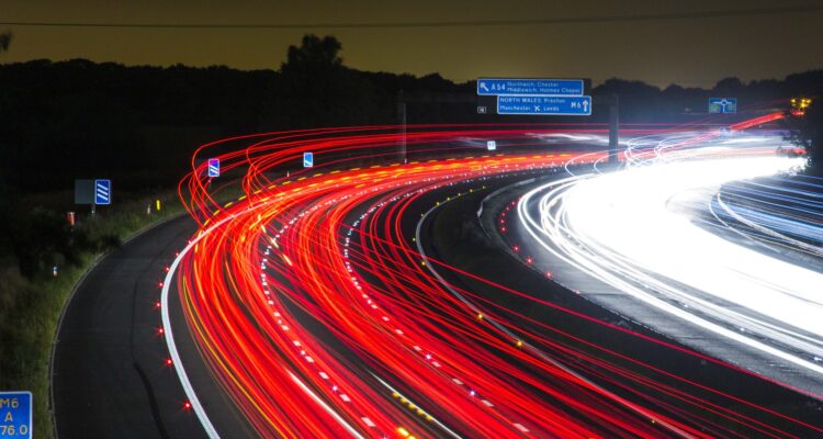 Motorway at night