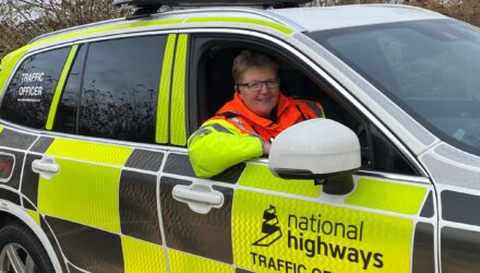 National Highways traffic officer Gaye Bayliss