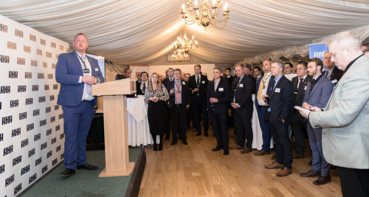 Moreton Cullimore, RHA, giving a speech