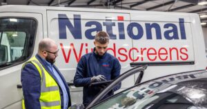 National Windscreens van and worker