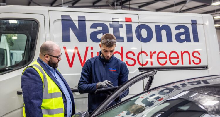 National Windscreens van and worker