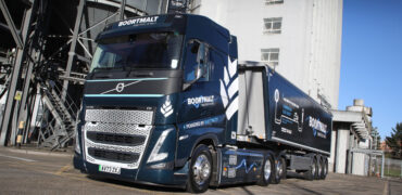 Boortmalt has put a new 44-tonne Volvo FH Electric 6x2 tractor unit into operation – believed to be the first heavy-duty electric truck working in East Anglia