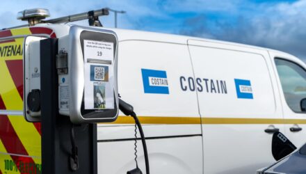 Costain electric van being charged