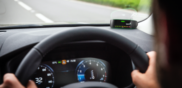 Lightfoot monitor on a vehicle dashboard