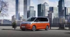 Volkswagen Multivan with a London background