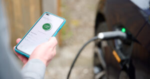 ev.energy dashboard and a car being charged
