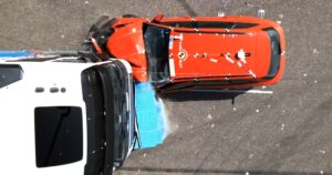 Crash test with damping front. Swedish Transport Agency