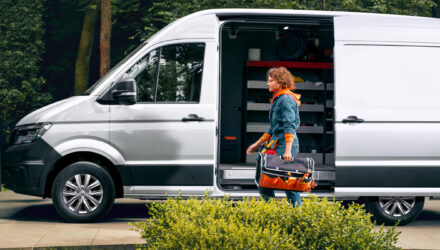 Workman with his Crafter van