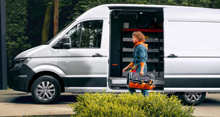 Workman with his Crafter van