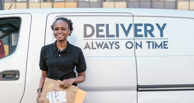 Female delivery driver