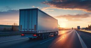 Trucks on a motorway