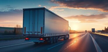 Trucks on a motorway