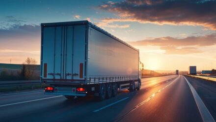 Trucks on a motorway