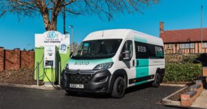 Upgraded, electrified BEDEO van on charge