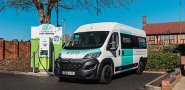 Upgraded, electrified BEDEO van on charge