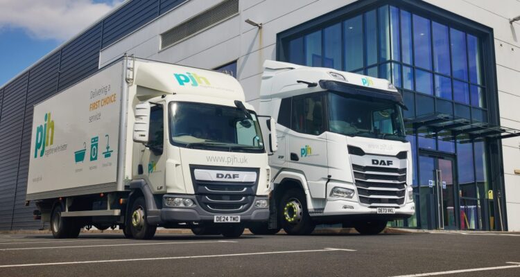 PJH has renewed its fleet with 14 DAF XF tractor units and 20 7.5-tonner DAF LF box trucks.