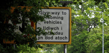 Obscured road sign