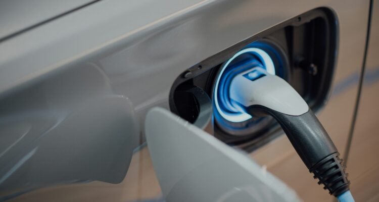 EV being charged up