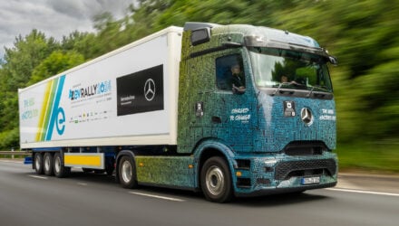 Mercedes-Benz eActros taking part in the EV Rally