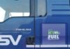 DSV cab with the HVO logo