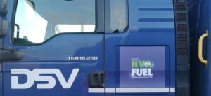 DSV cab with the HVO logo