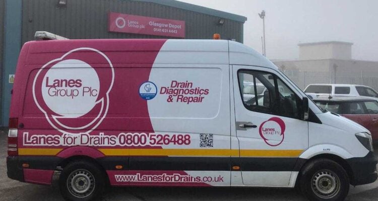 Lanes for Drains van in Glasgow