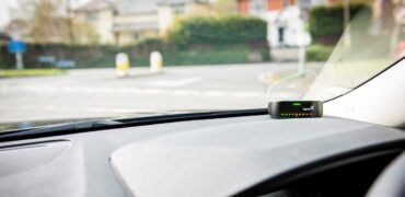 Lightfoot monitor on a van dashboard
