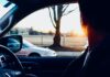 Driver distracted by sunshine