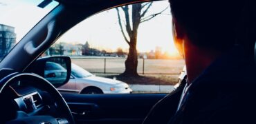Driver distracted by sunshine