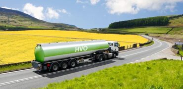 A tanker delivering HVO fuel