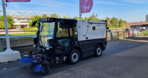 The eSweeper in operation in Olympic Park