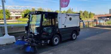 The eSweeper in operation in Olympic Park