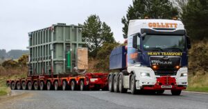 A 145 ton transformer being transported by Collett Transport