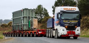 A 145 ton transformer being transported by Collett Transport