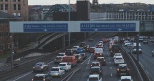 Traffic Jam in Gateshead