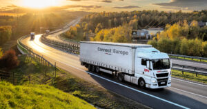 Connect Europe truck on the road