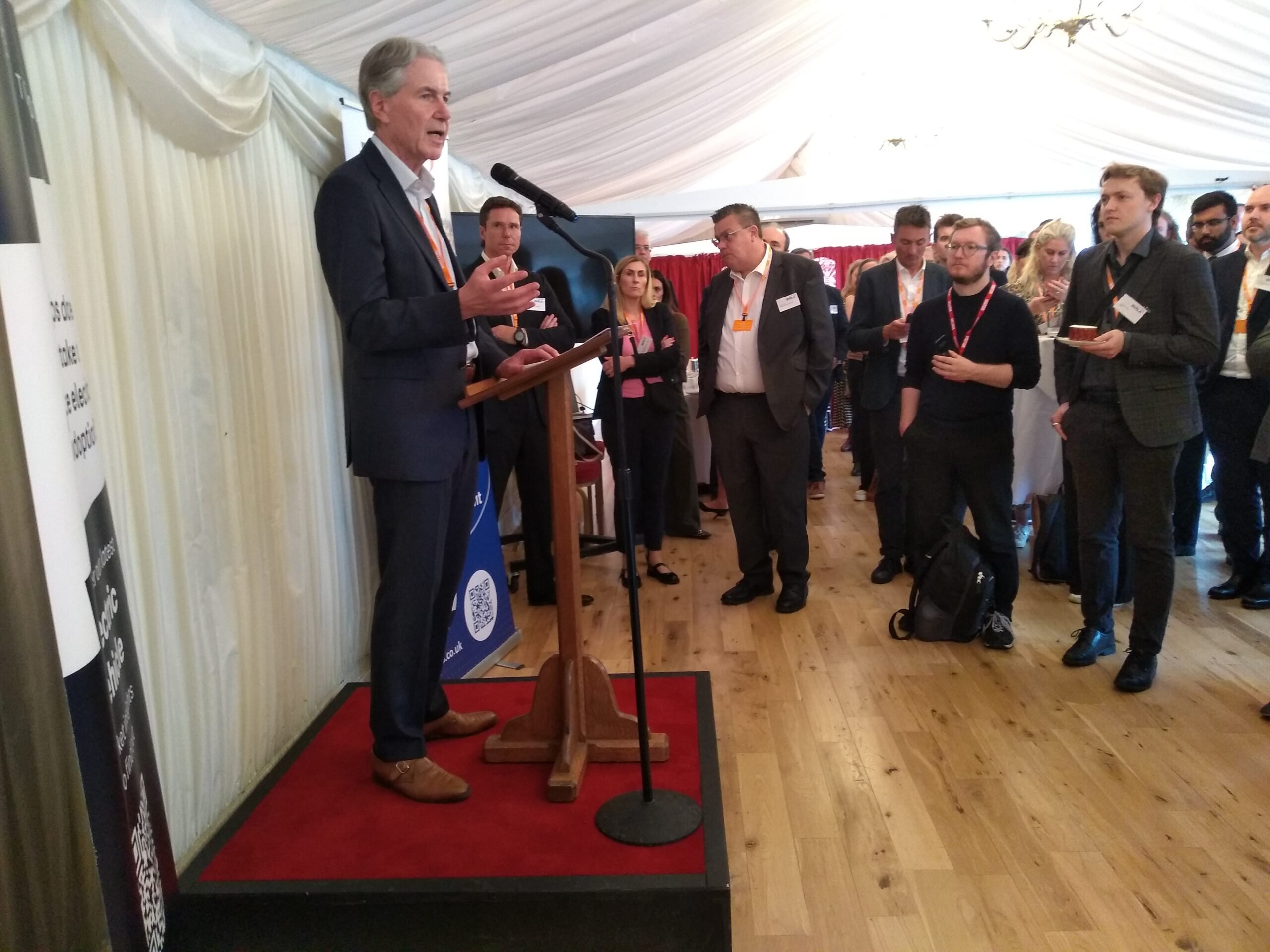 Gerry Keaney addressing the reception
