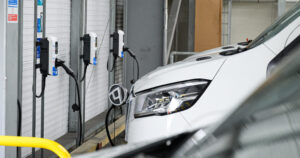Cars being charged