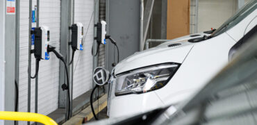 Cars being charged