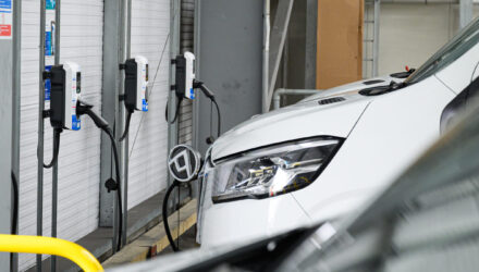 Cars being charged