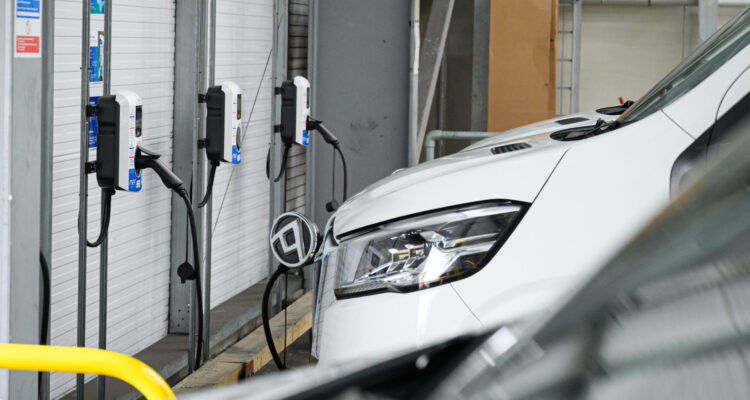Cars being charged