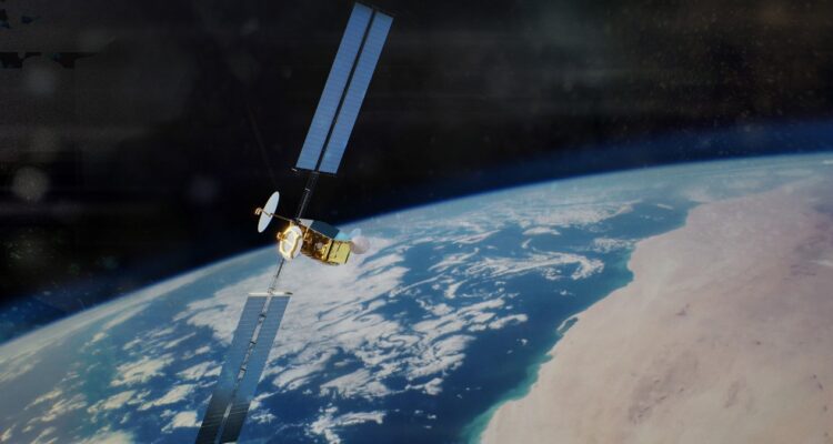 Satellite orbiting Earth